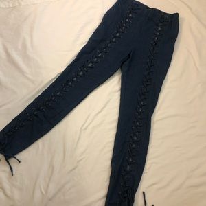 Lace up pants